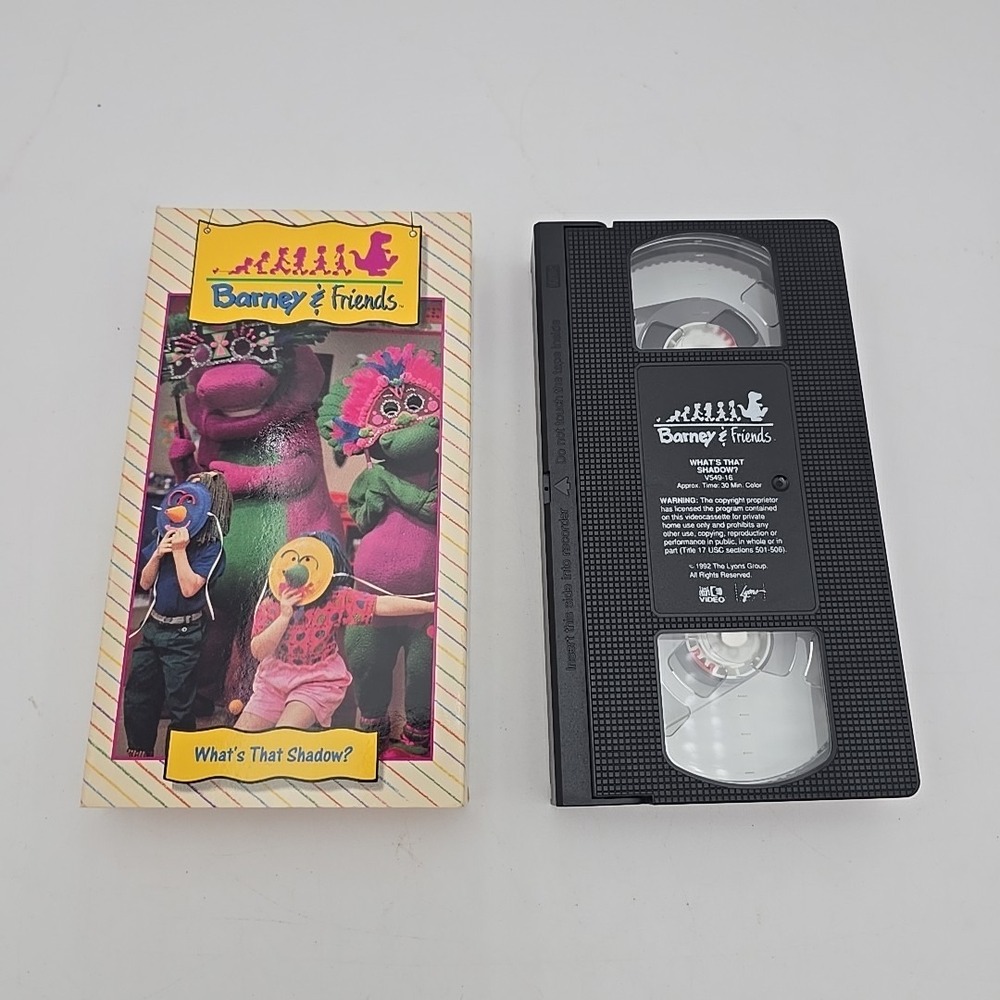 Barney & Friends What's That Shadow? VHS 1992 Time Life Video Tape VTG PBS Kids